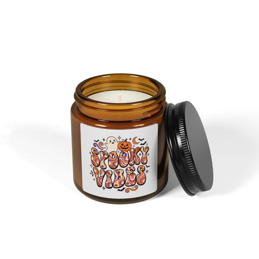 Spooky Vibes Halloween Soy Candle in Amber Jar - image 2