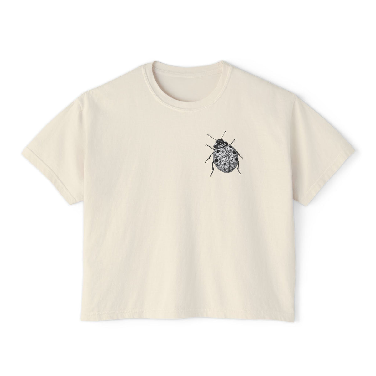 Ladybug pocket illustration boxy crop tee, photo 4