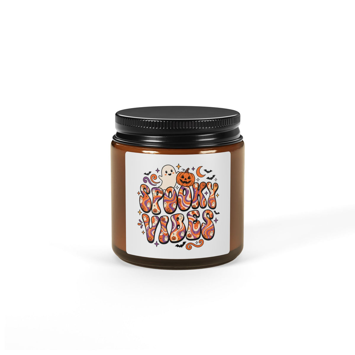 Spooky Vibes Halloween Soy Candle in Amber Jar - image 1