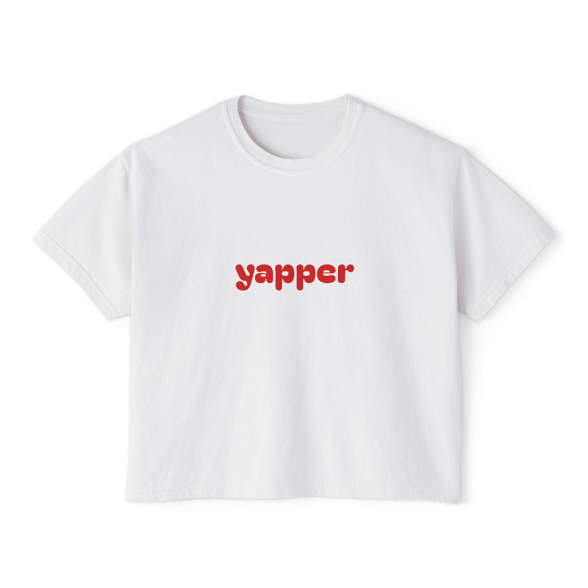 Yapper retro logo boxy tee