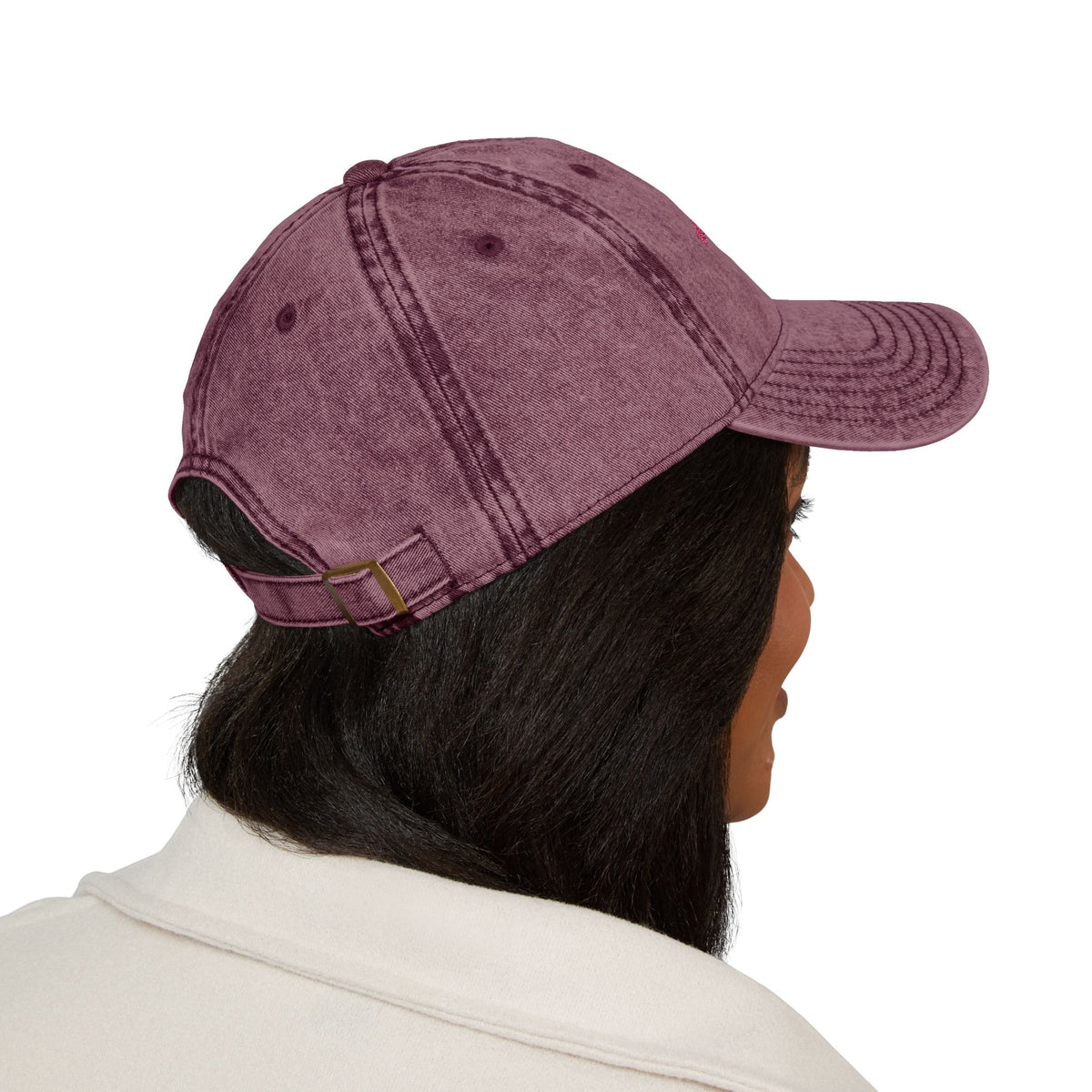 "retired from drama" embroidered vintage washed dad hat, photo 4