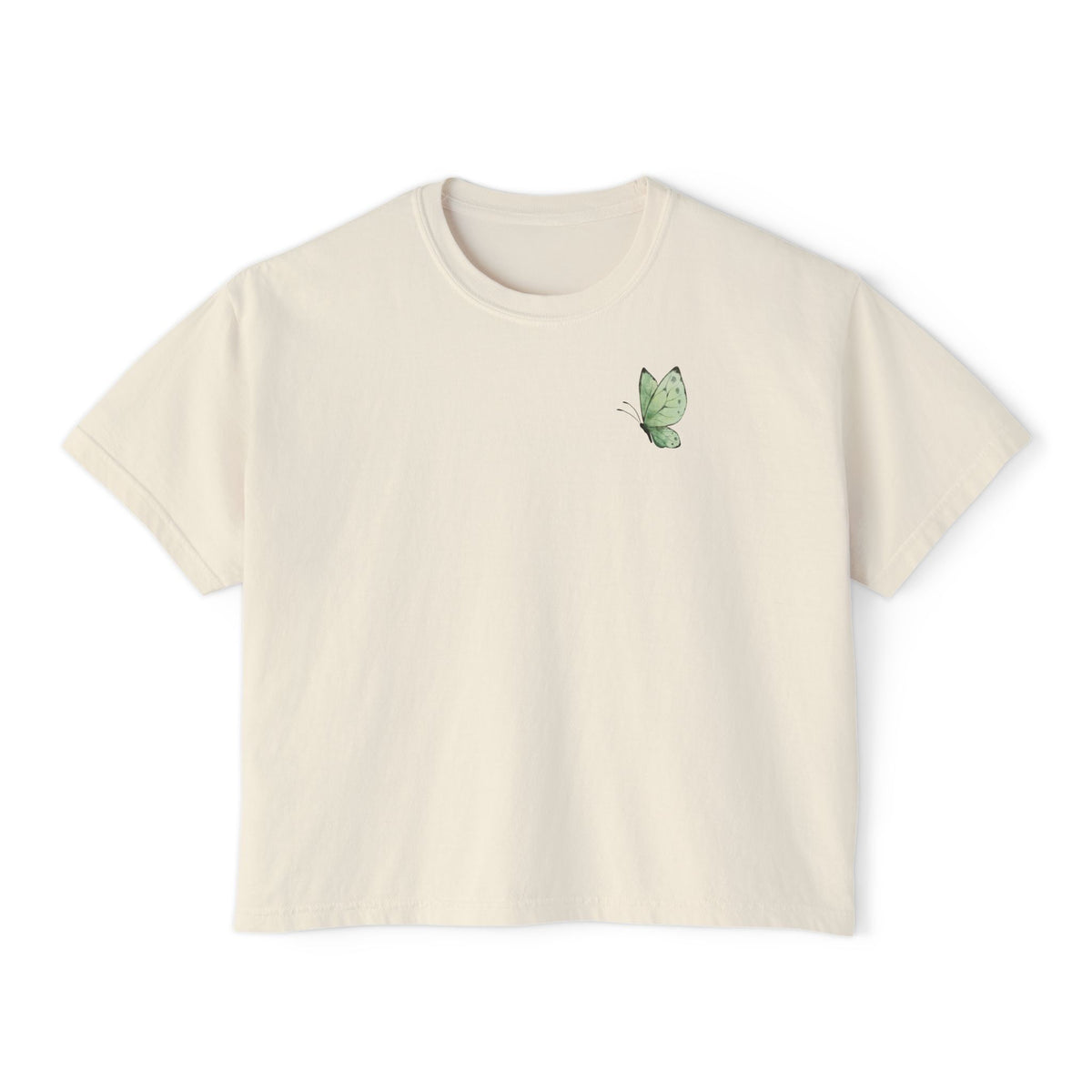 Minimal Green Leaf boxy tee, additional product view