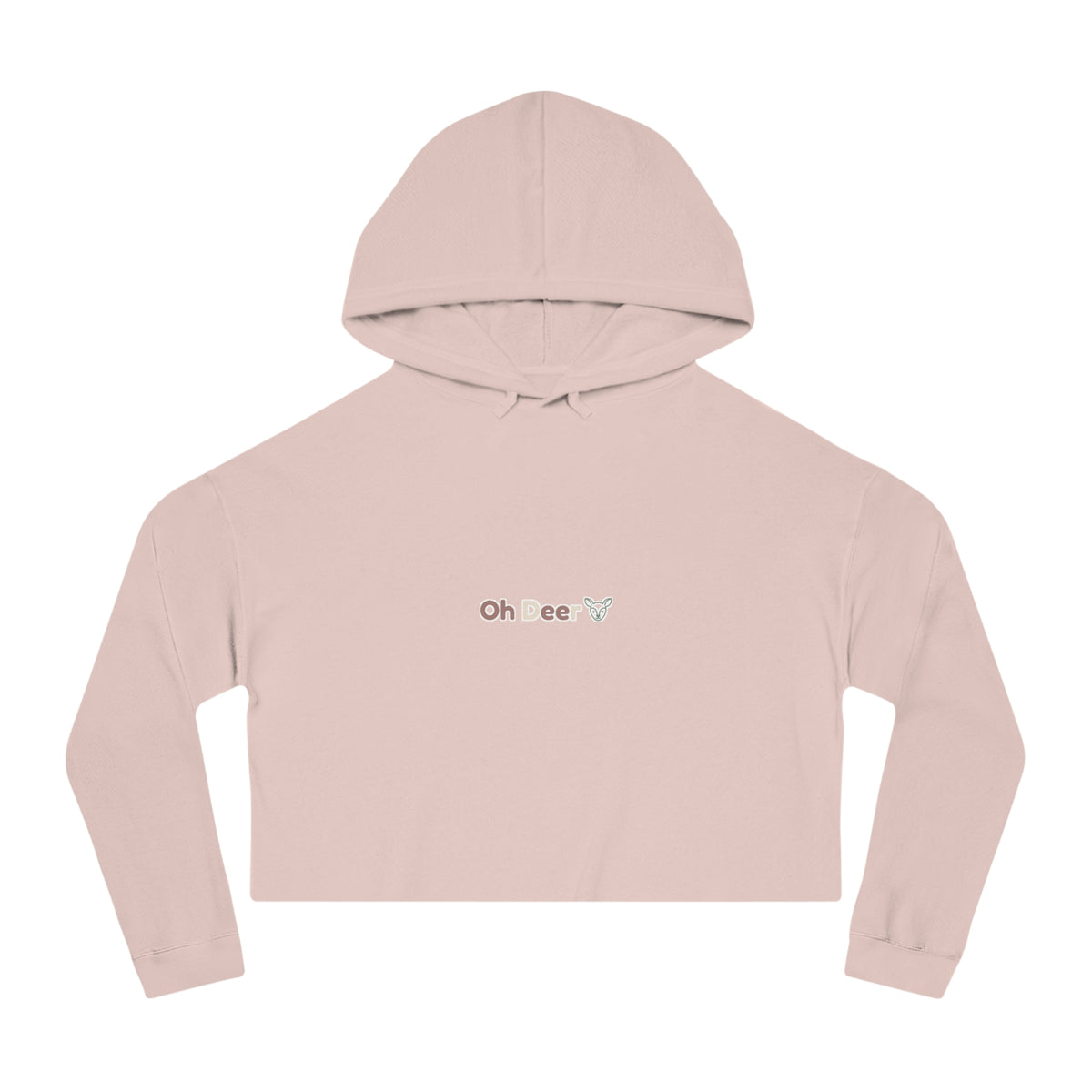 Cropped Hoodie — Oh Deer Graphic, Cozy Women's Crop Top