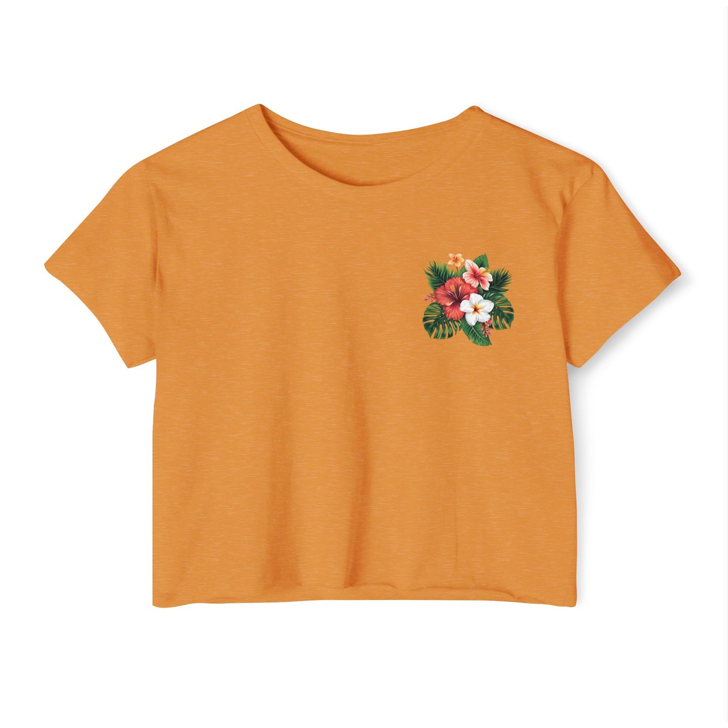 Floral Tropical Crop Top — Women's Festival Pocket Tee