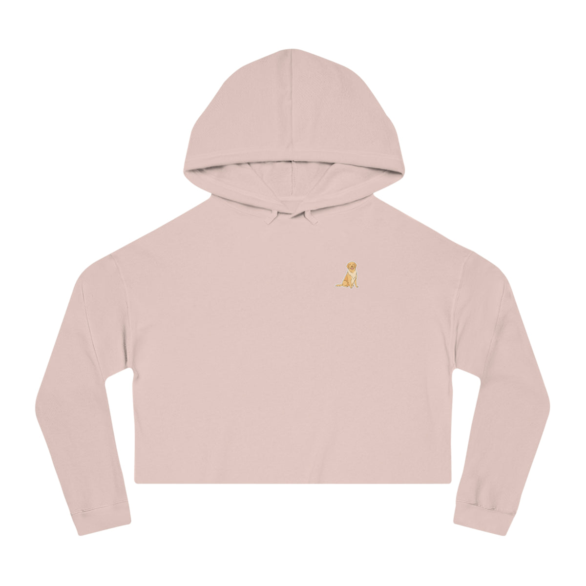 Copy of Cropped Hoodie — Minimal Dachshund Line Art Chest Graphic, Cozy Women's Crop Top