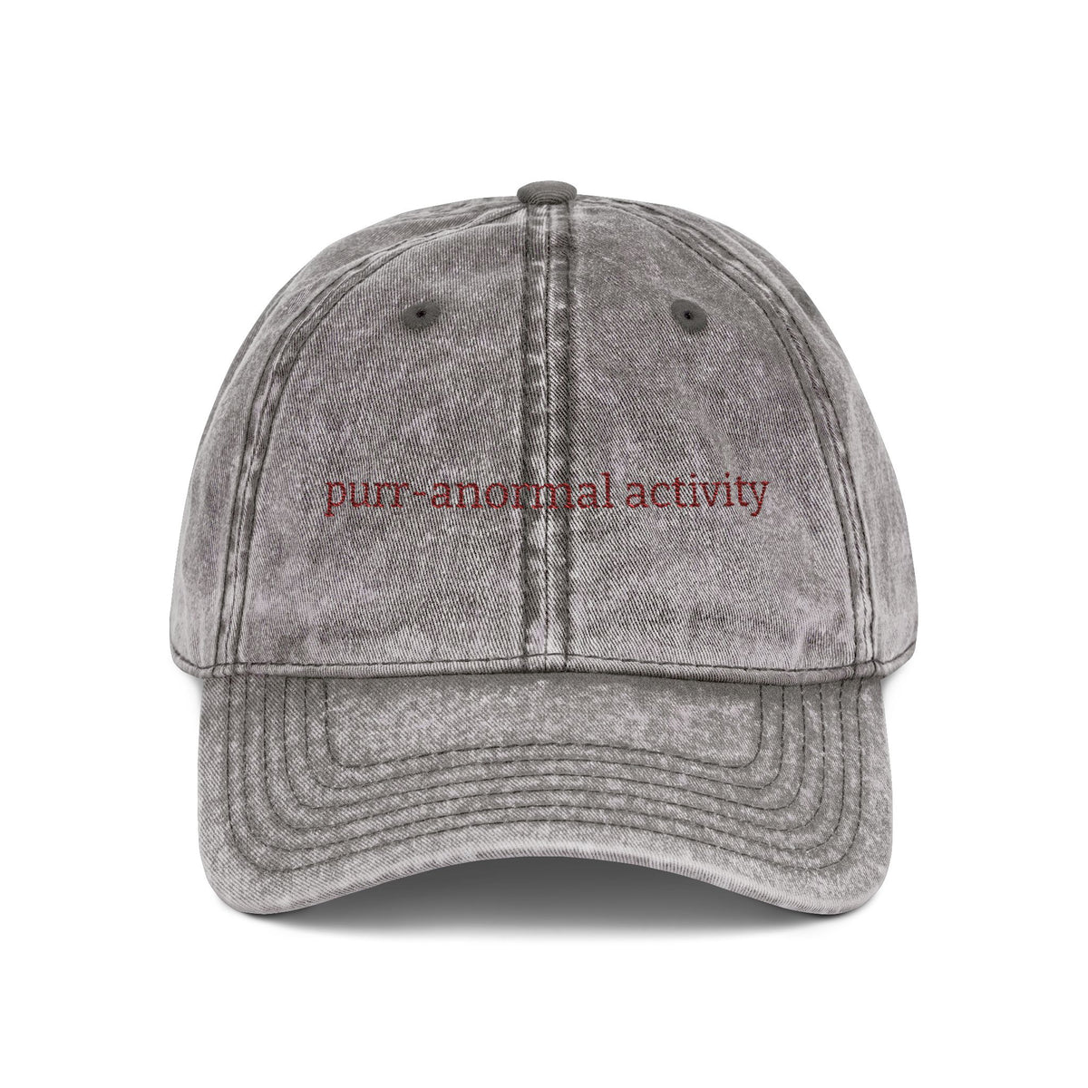 purr-anormal activity Embroidered Vintage Dad Hat - image 1