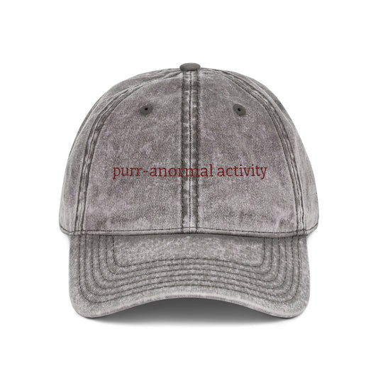 purr-anormal activity Embroidered Vintage Dad Hat - image 1