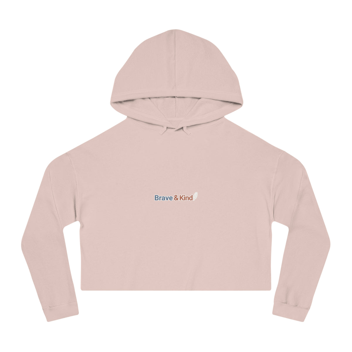 Cropped Hoodie — Brave and Kind Graphic, Cozy Women's Crop Top