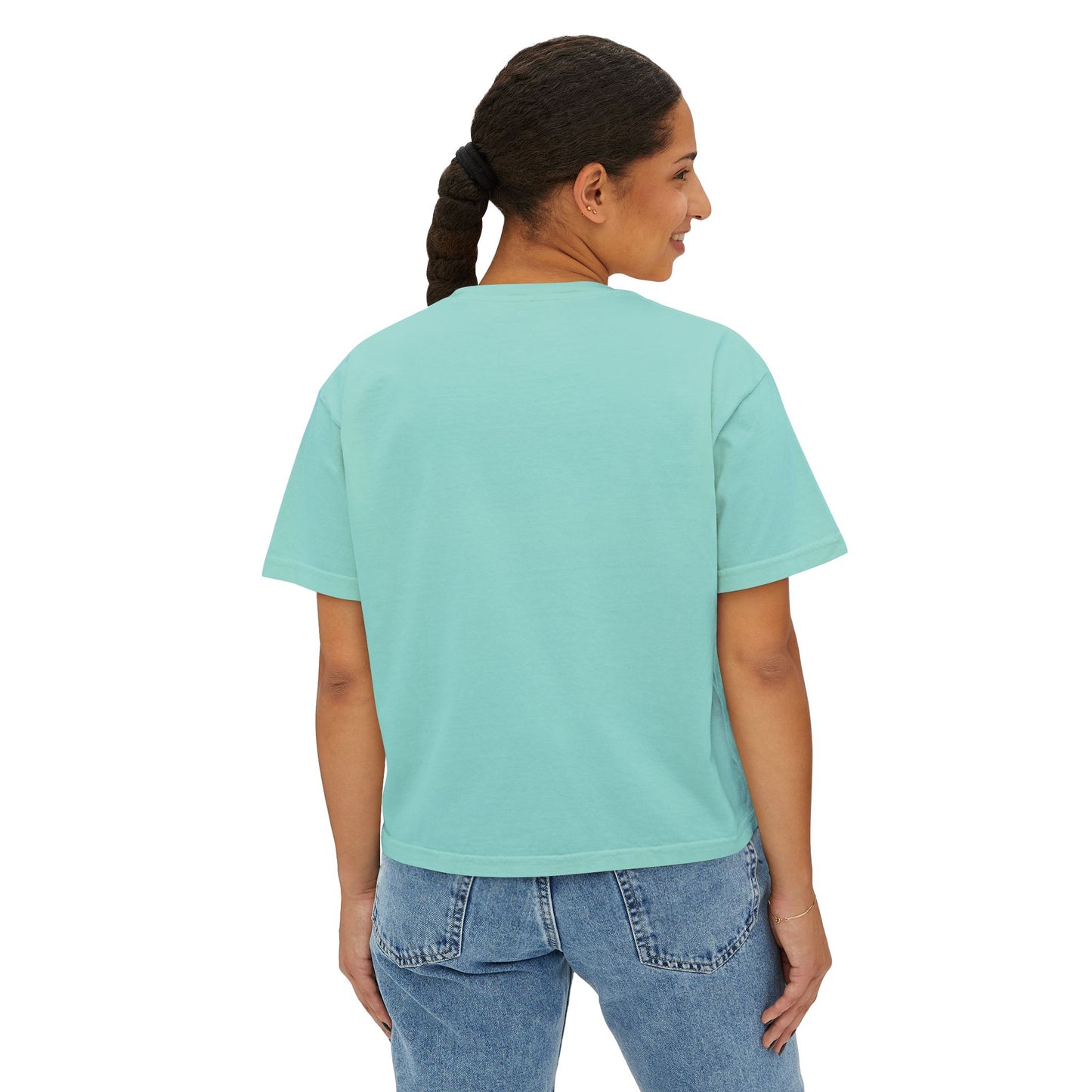 Boxy Tee — 'be kinder to yourself' Minimal Script Cropped T-Shirt
