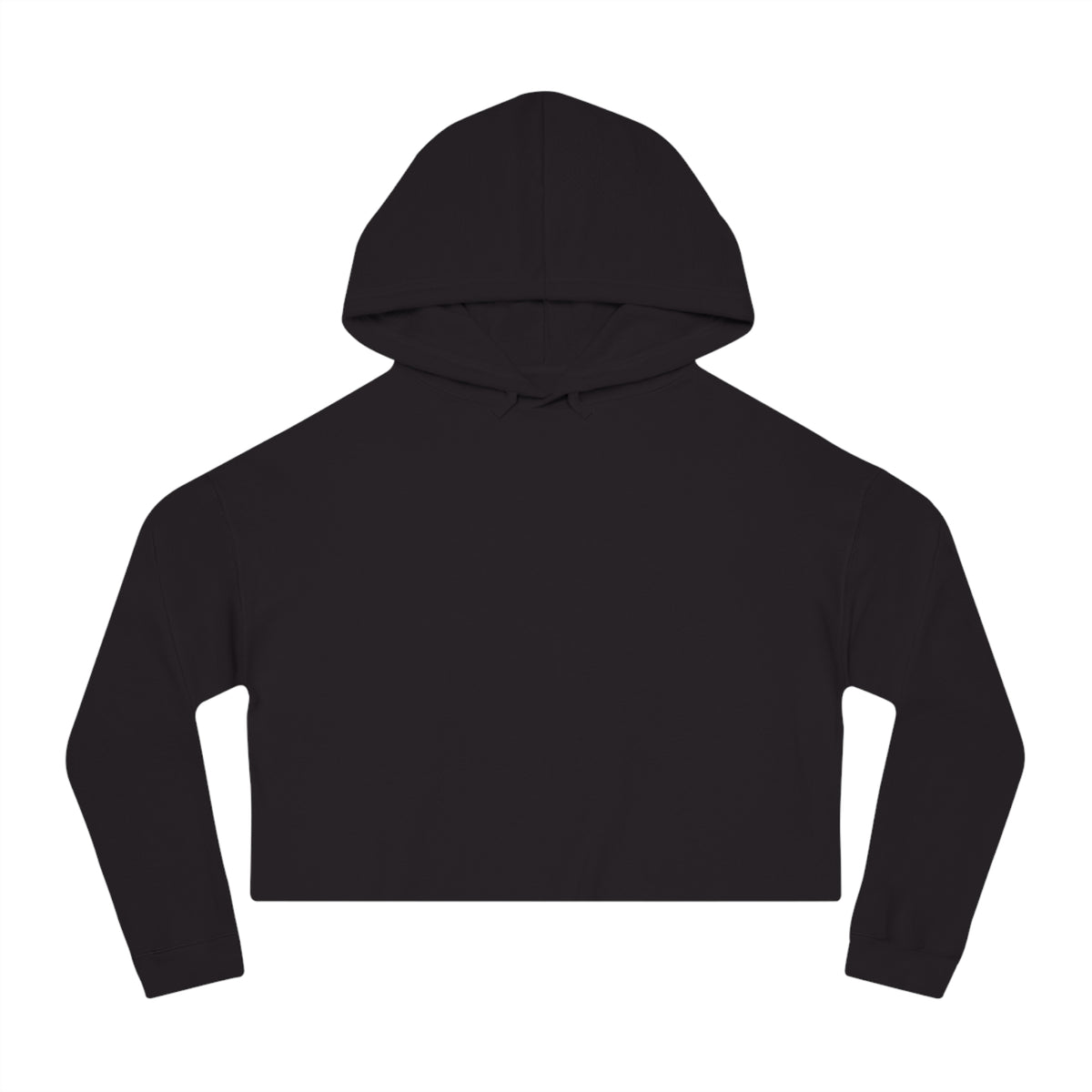 Cropped Hoodie — Minimal Siamese Cat Line Art Chest Graphic, Cozy Women's Crop Top