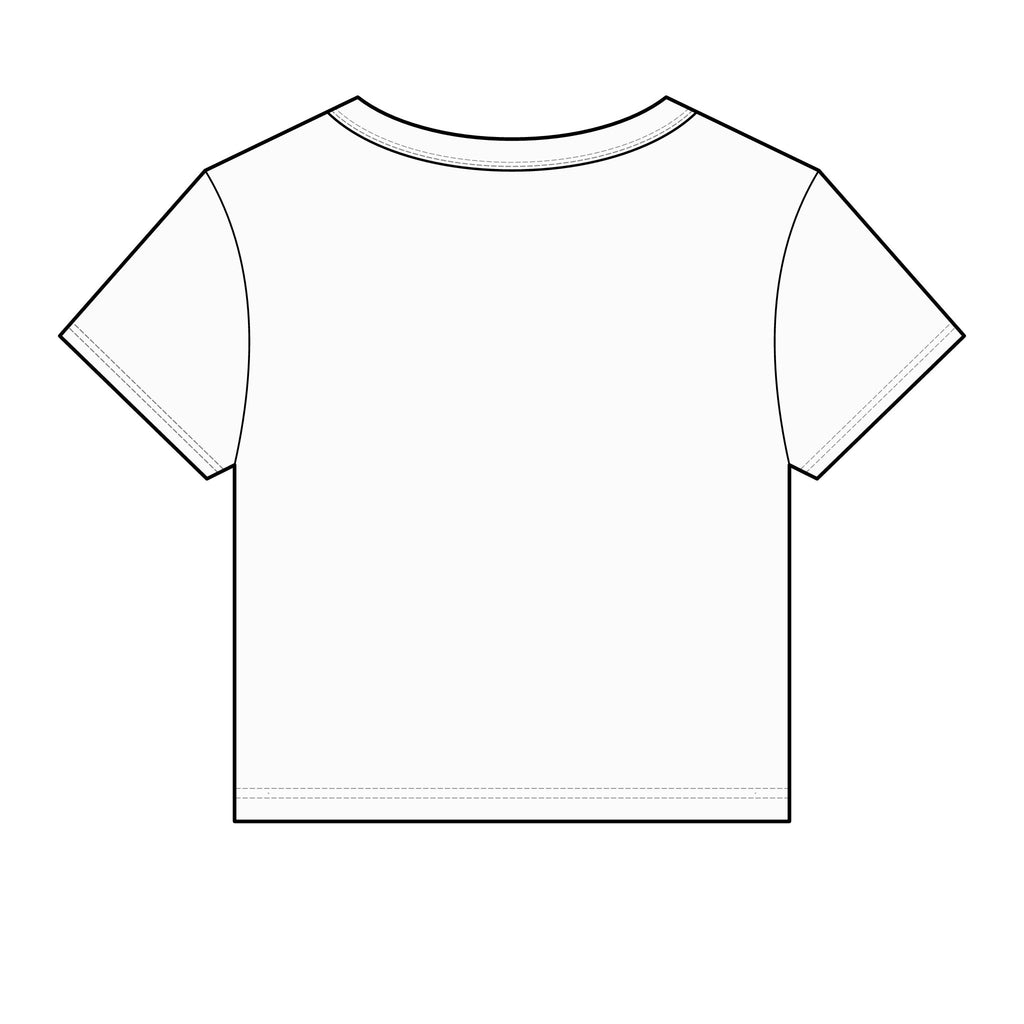Girl Power Baby Tee — Retro Heart Graphic Women's Cropped Tee