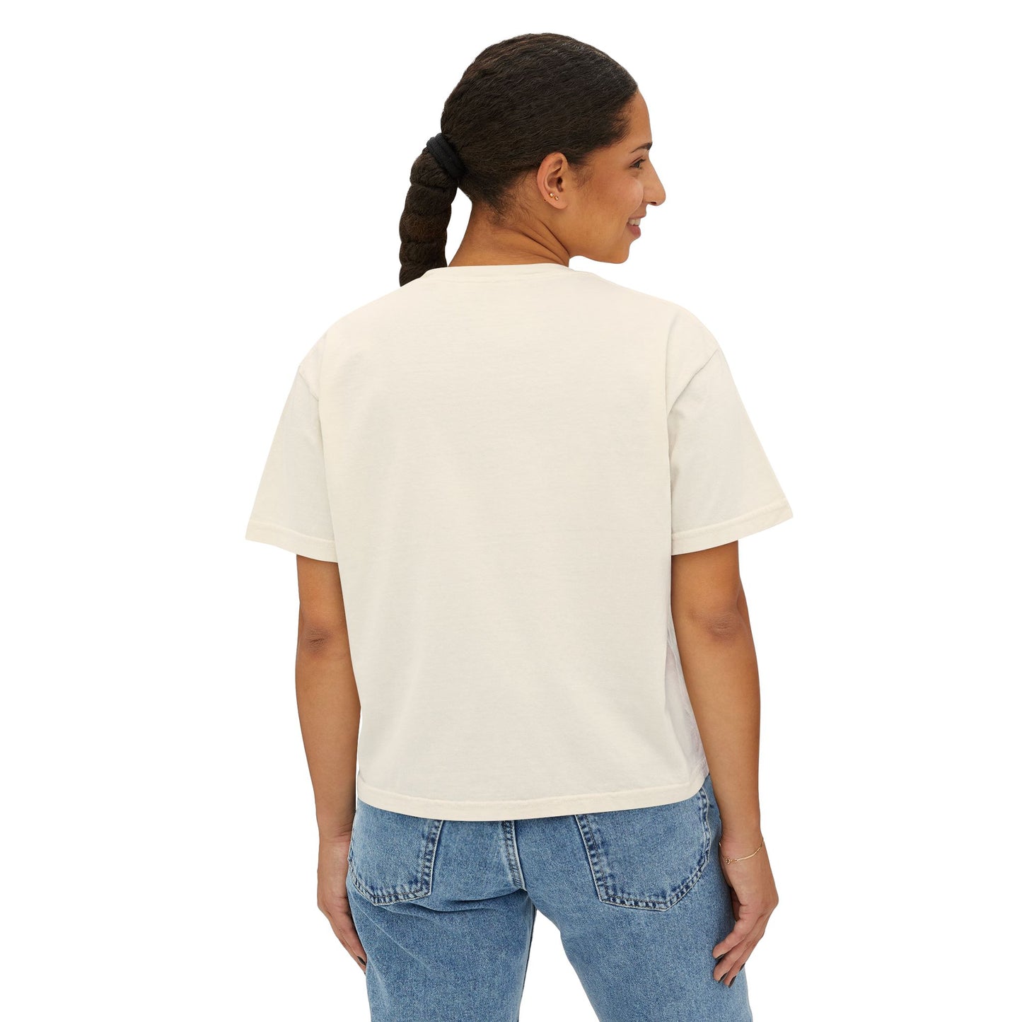 Money Graphic Boxy Tee — Women's Cash Dollar Lettering Crop T‑Shirt