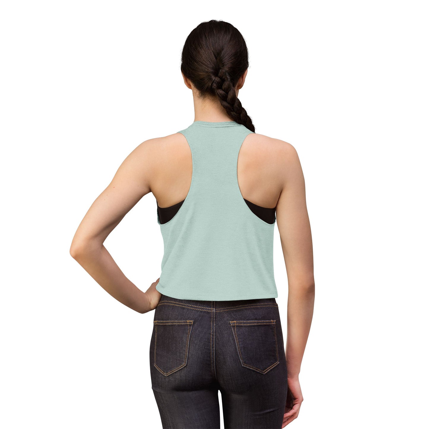 Floral Flamingo Women's Crop Top - Tropical Pocket Print
