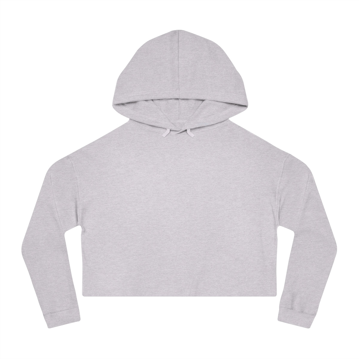 Cropped Hoodie — Minimal Persian Cat Line Art Chest Graphic, Cozy Women's Crop Top