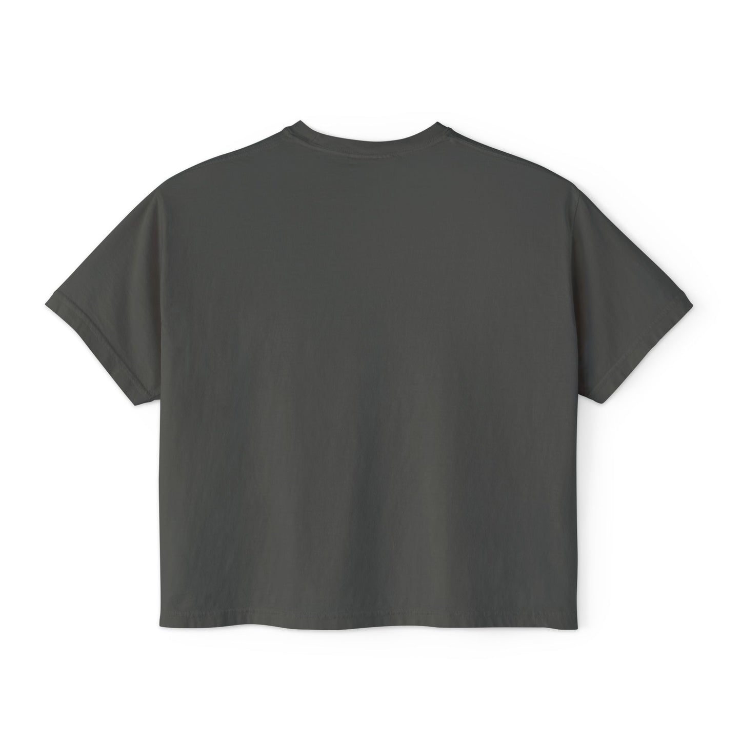 Money Graphic Tee — Women's Boxy T‑Shirt with Dollar Bill Text Design