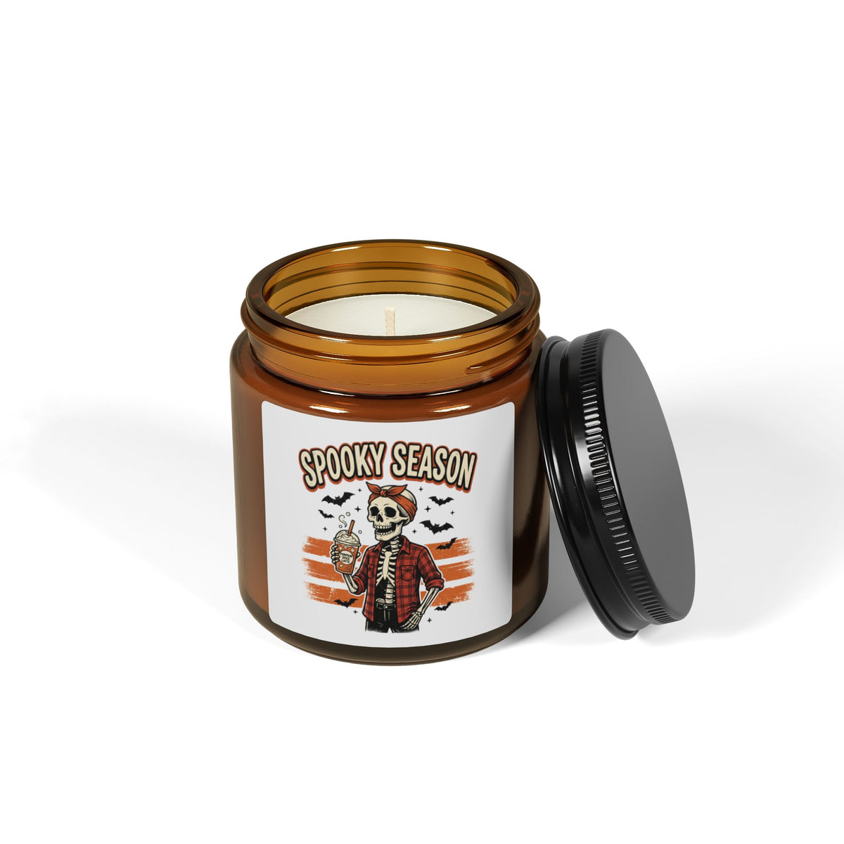 Spooky Season Halloween Soy Candle in Amber Jar - image 2