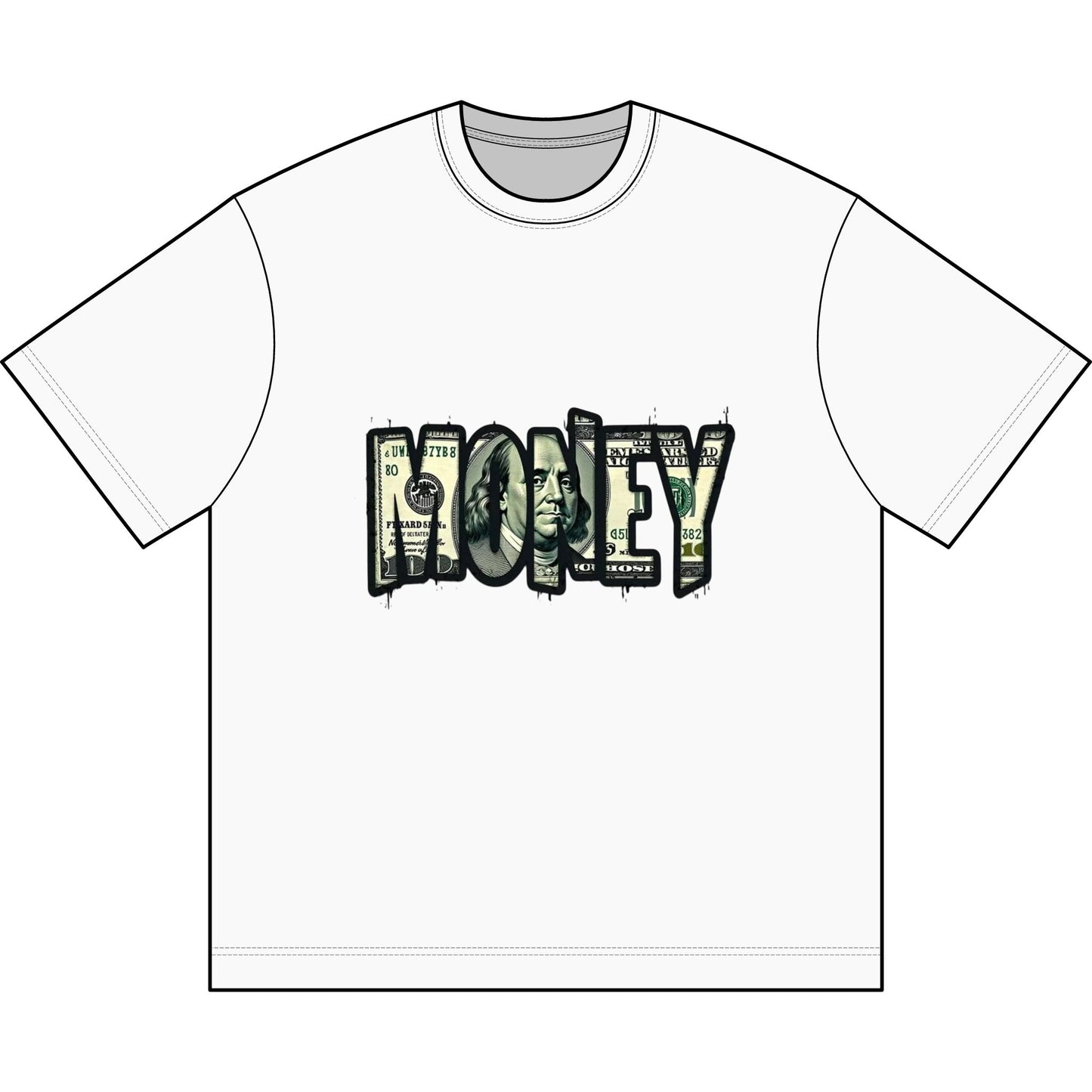 Money Graphic Tee — "MONEY" Dollar-Bill Streetwear Shirt