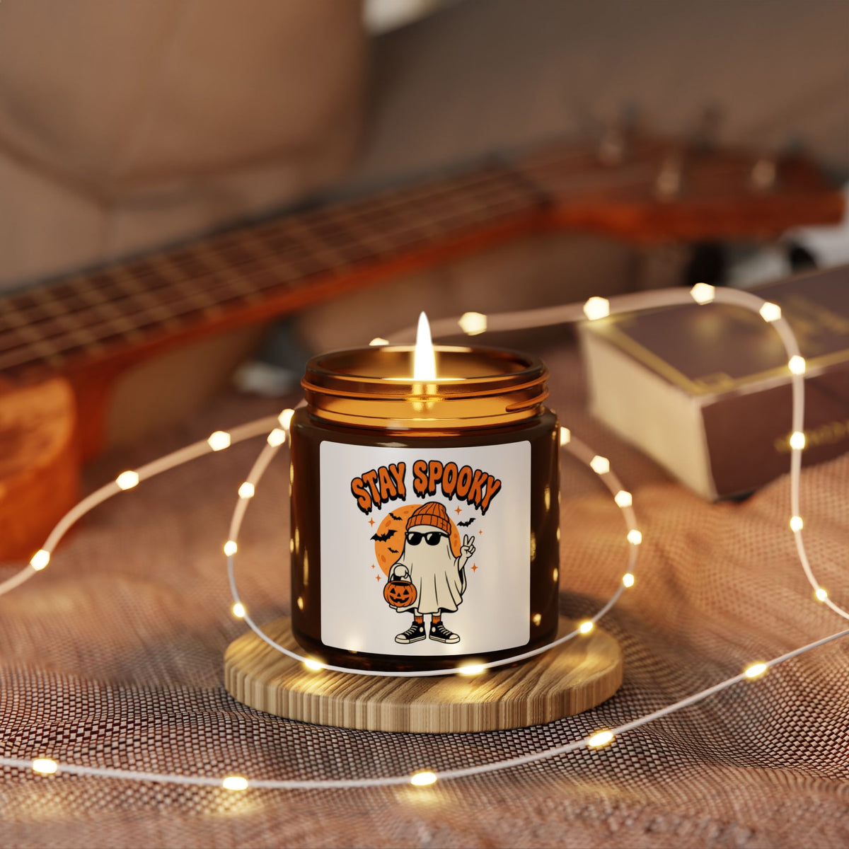 Stay Spooky Halloween Soy Candle in Amber Jar - image 3