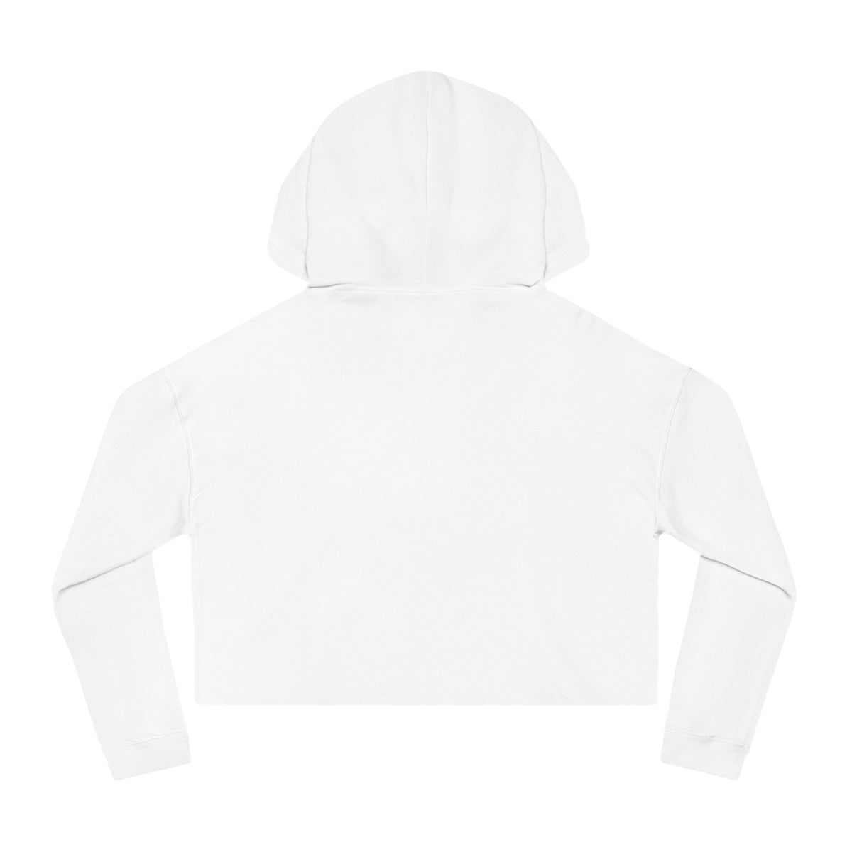 Cropped Hoodie — Minimal British Shorthair Cat Line Art Chest Graphic, Cozy Women's Crop Top