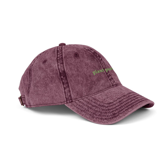 "plant parent" embroidered vintage washed dad hat, photo 2
