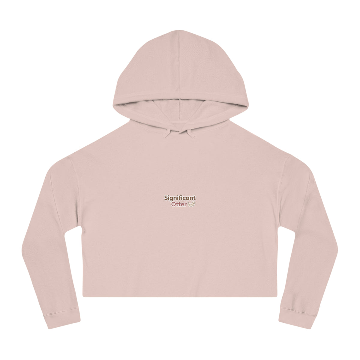Cropped Hoodie — Significant Otter Graphic, Cozy Women's Crop Top