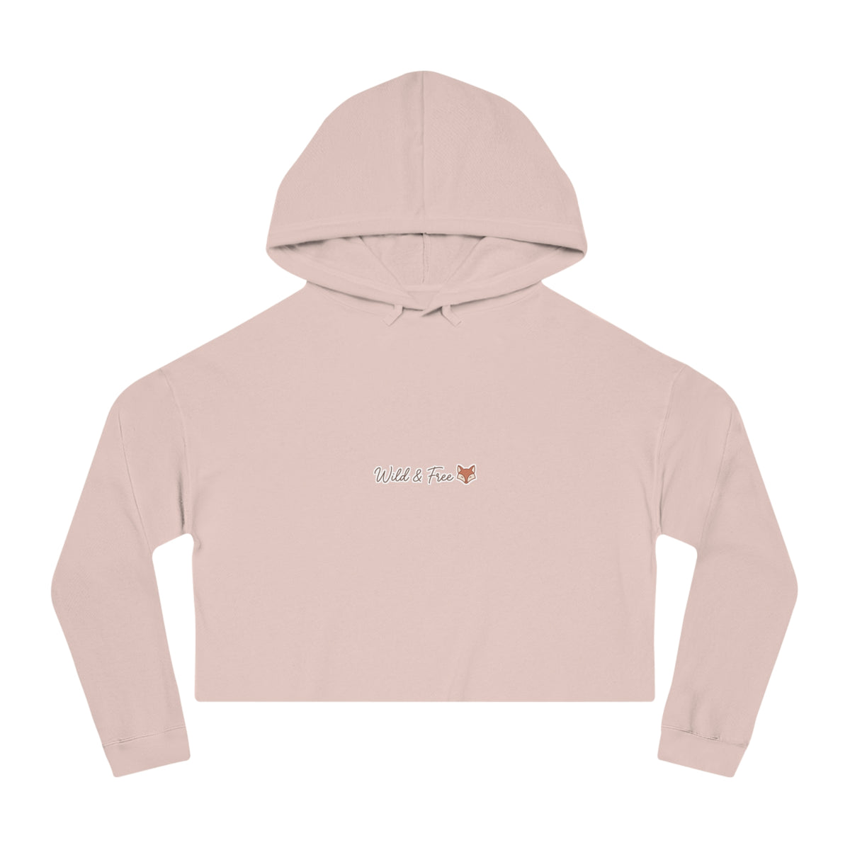 Cropped Hoodie — Wild and Free Fox Graphic, Cozy Women's Crop Top