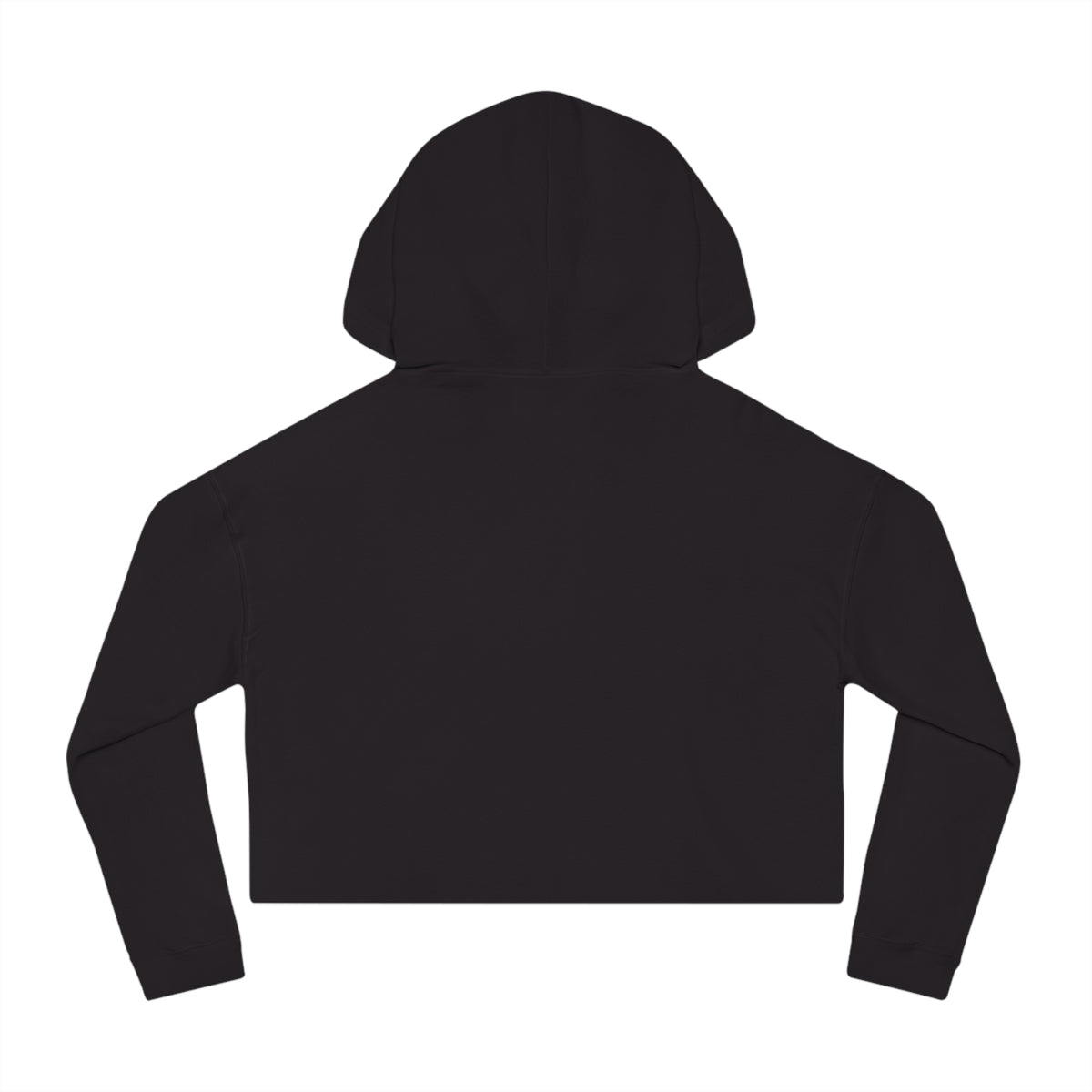 Cropped Hoodie — Minimal Siamese Cat Line Art Chest Graphic, Cozy Women's Crop Top