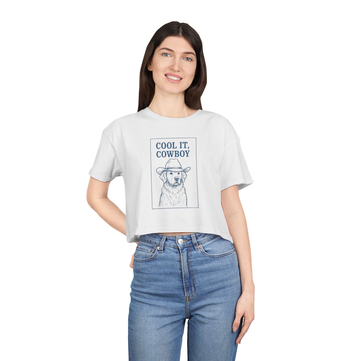 Cool It, Cowboy Crop Tee