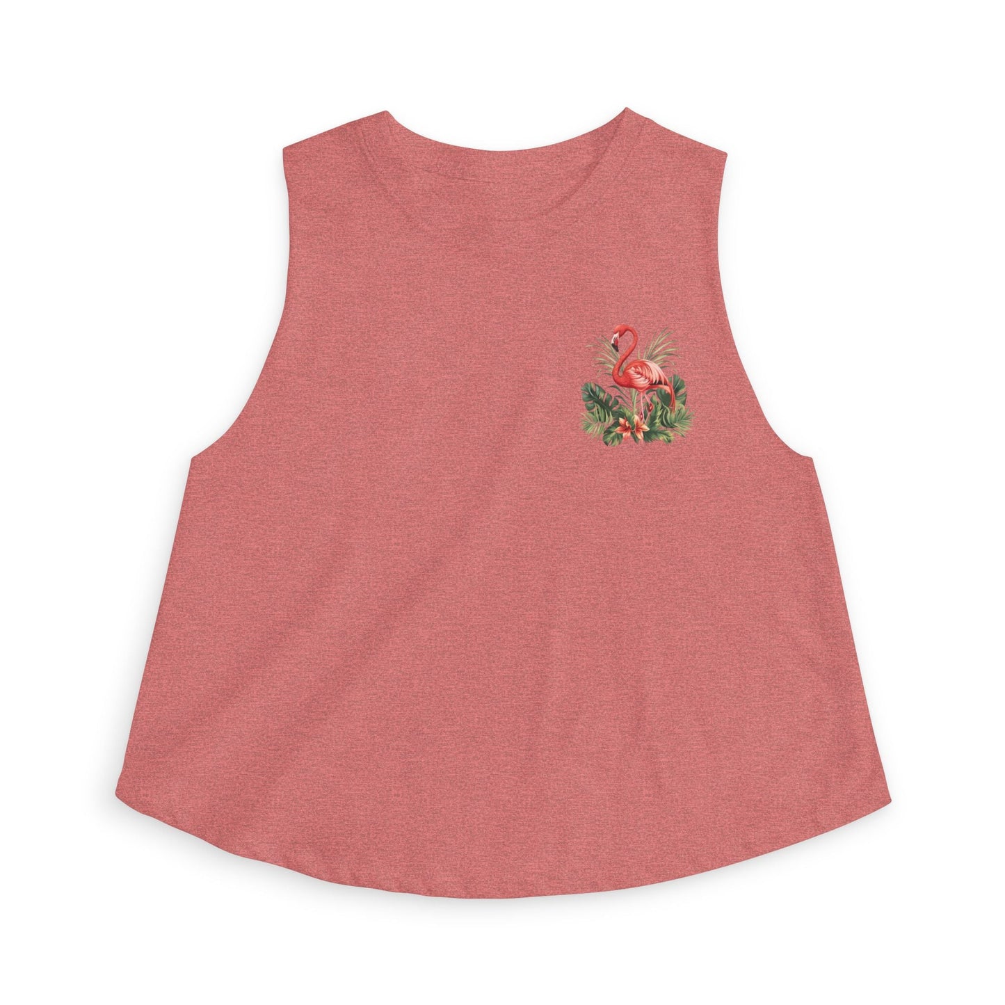 Floral Flamingo Crop Top - Mint