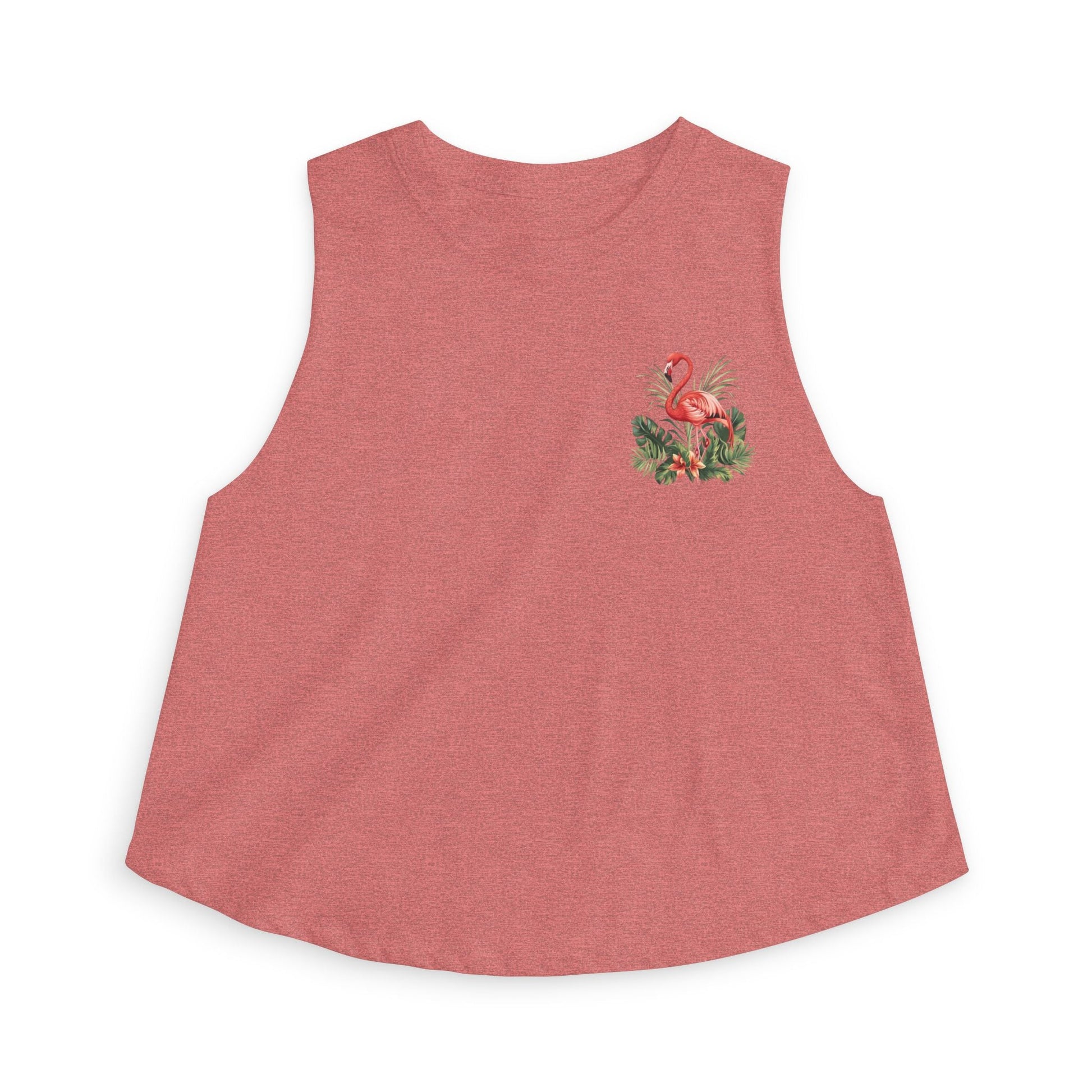 Floral Flamingo Crop Top - Mint