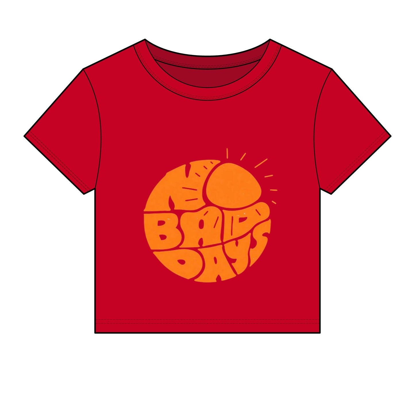Sun Baby Tee — Retro 'Sun Baby Days' Crop Top for Women