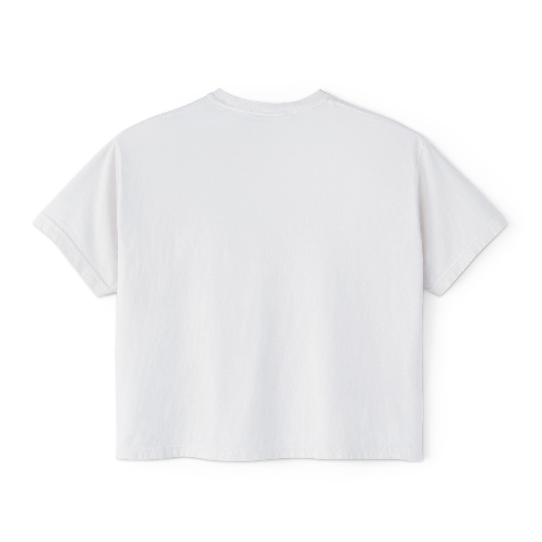 Pop Art David Crop Tee — "BAM! POP!" Graphic Women's Boxy T-Shirt