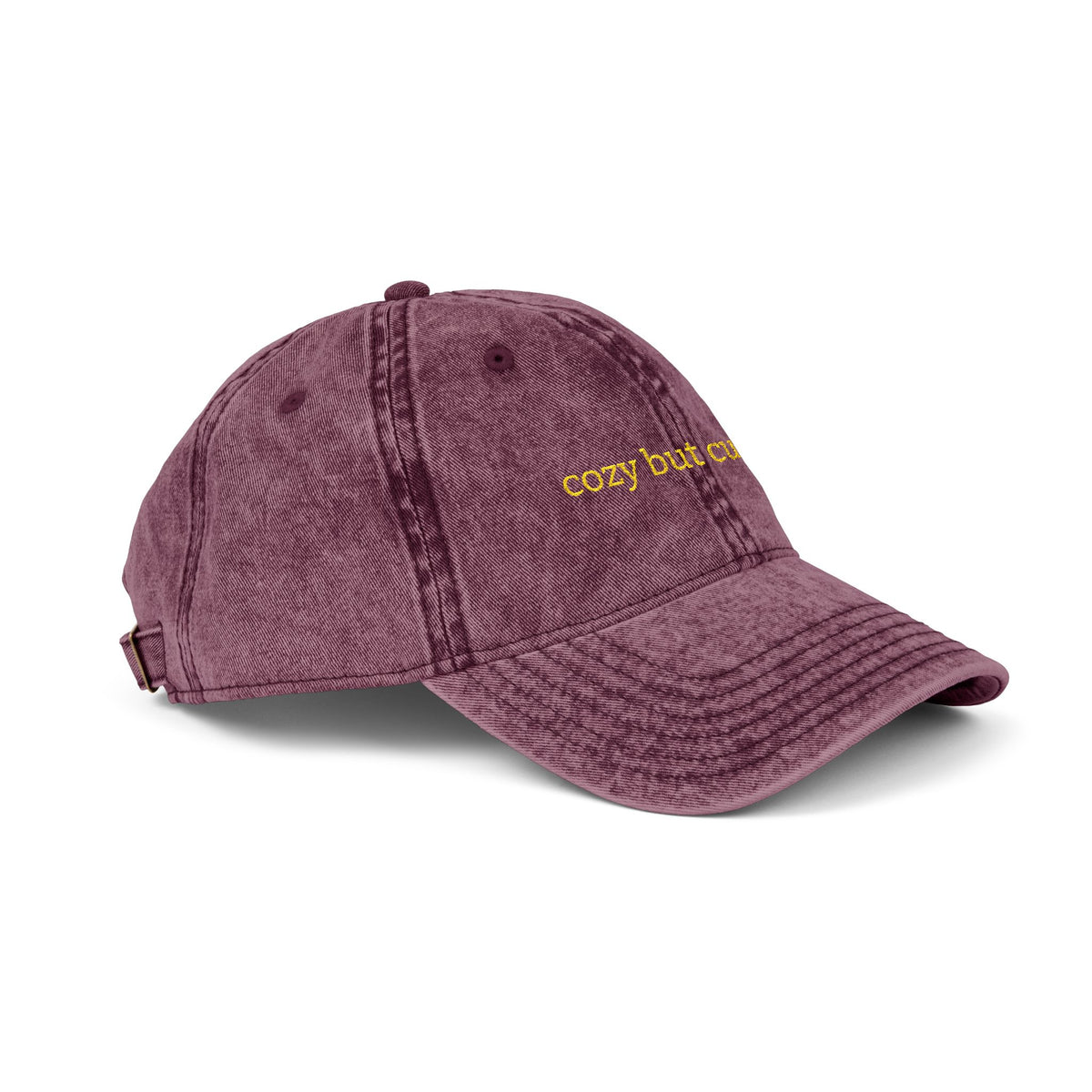 cozy but cursed Embroidered Vintage Dad Hat - image 2