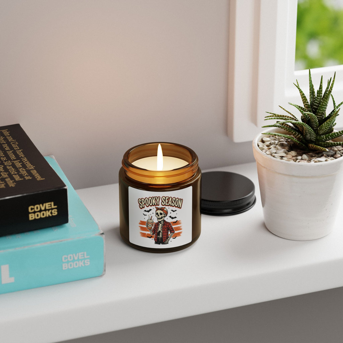 Spooky Season Halloween Soy Candle in Amber Jar - image 4