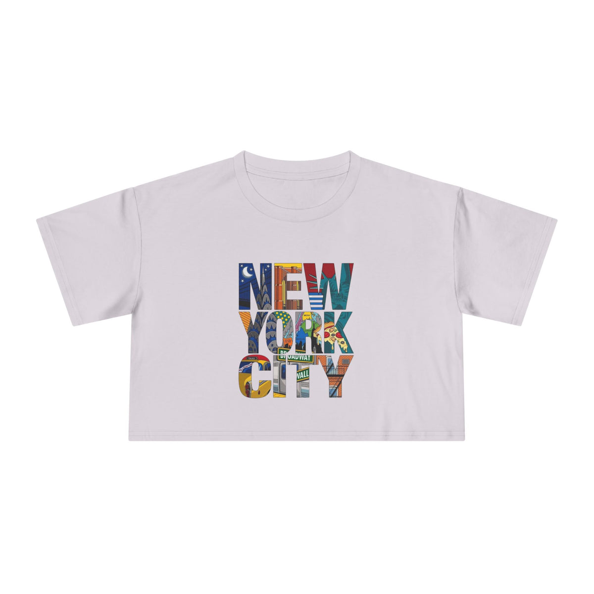 New York City Floral Graphic Crop Tee