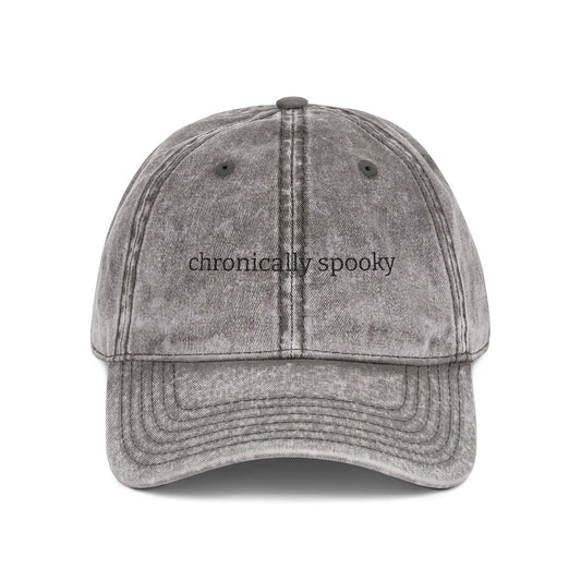 chronically spooky Embroidered Vintage Dad Hat - image 1
