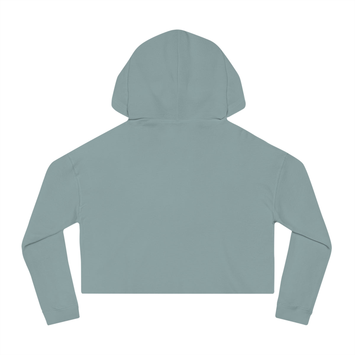 Cropped Hoodie — Minimal Tabby Cat Line Art Chest Graphic, Cozy Women's Crop Top
