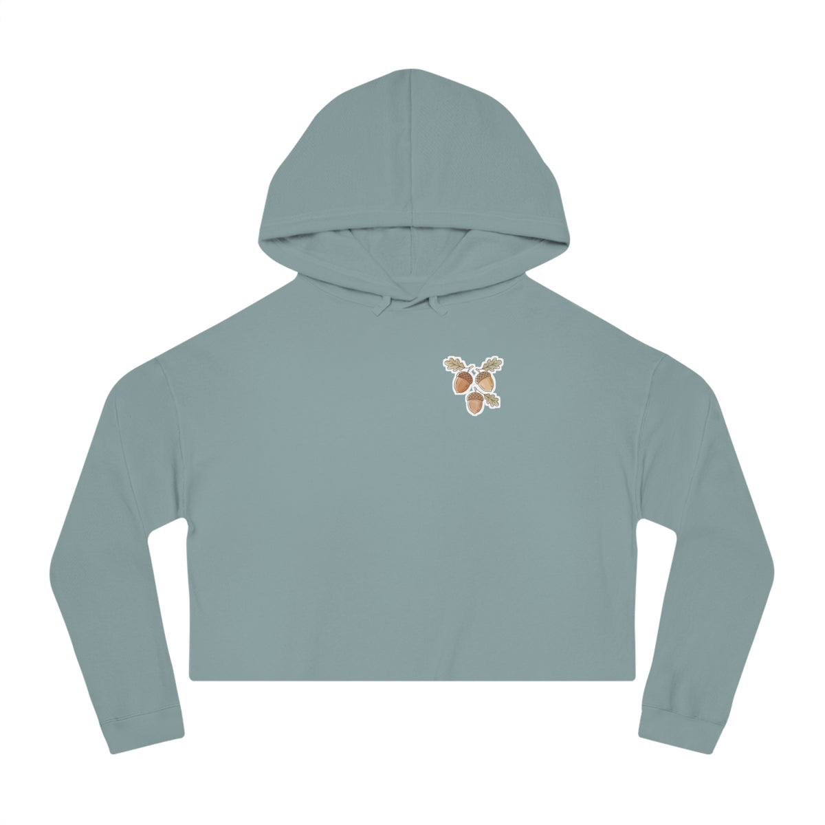 Cropped Hoodie — Acorns Graphic, Cozy Women's Crop Top