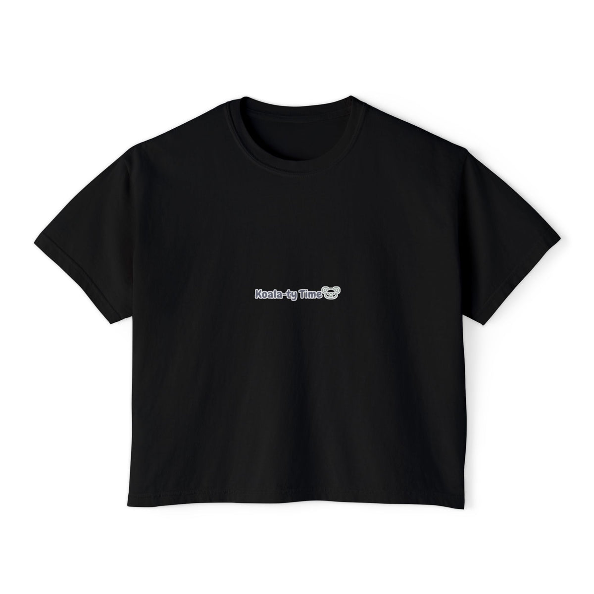 Boxy Tee — Koala-ty Time Graphic, Casual Women's Crop Top