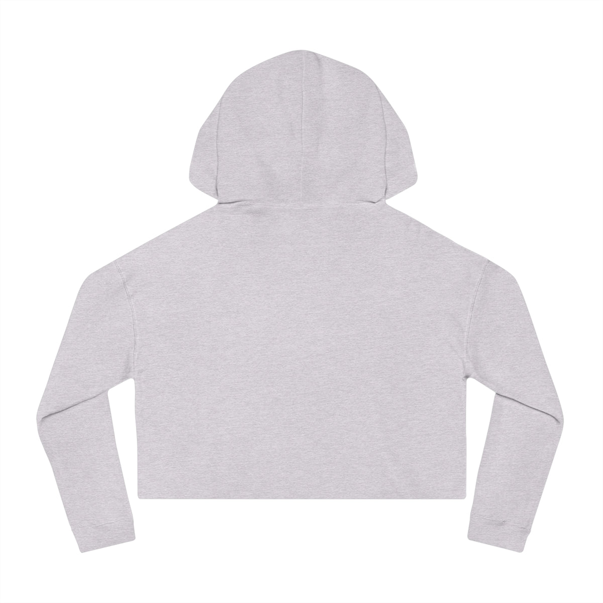 Cropped Hoodie — Minimal Sphynx Cat Line Art Chest Graphic, Cozy Women's Crop Top