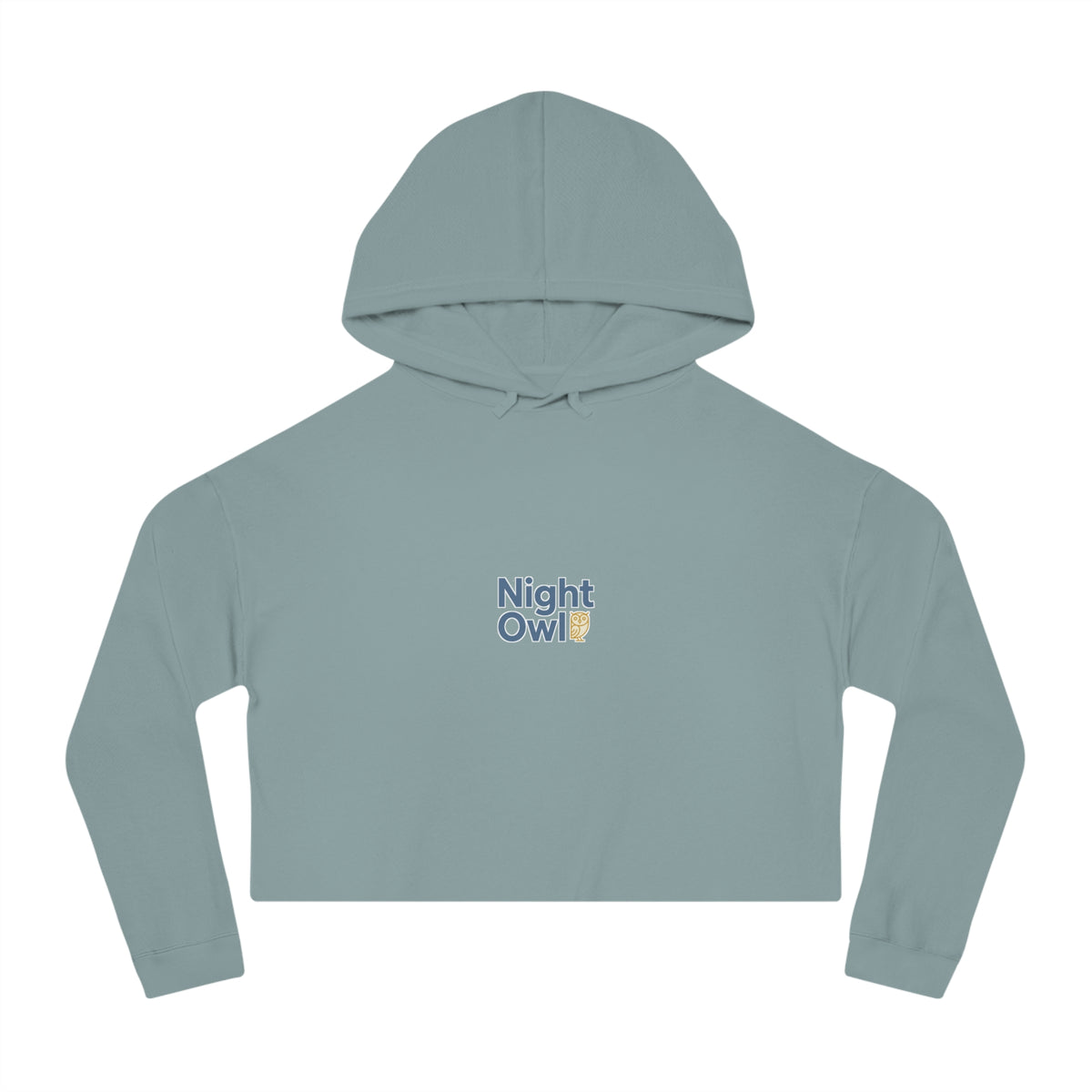 Cropped Hoodie — Night Owl Graphic, Cozy Women's Crop Top