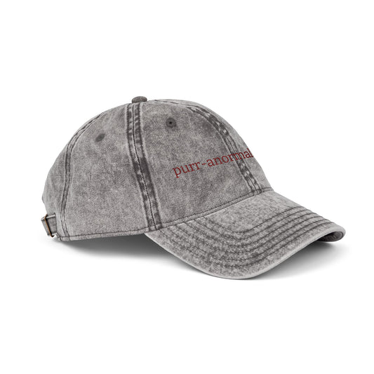 purr-anormal activity Embroidered Vintage Dad Hat - image 2