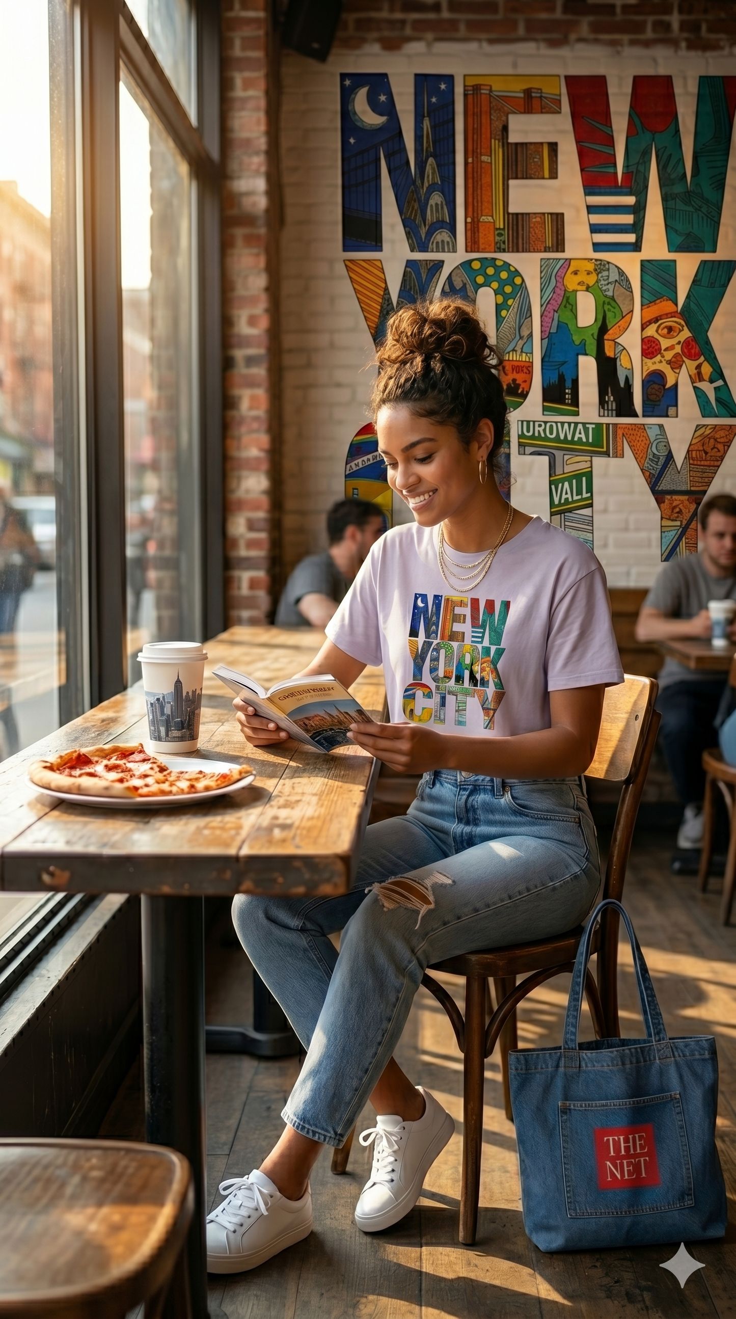 New York City Floral Graphic Crop Tee