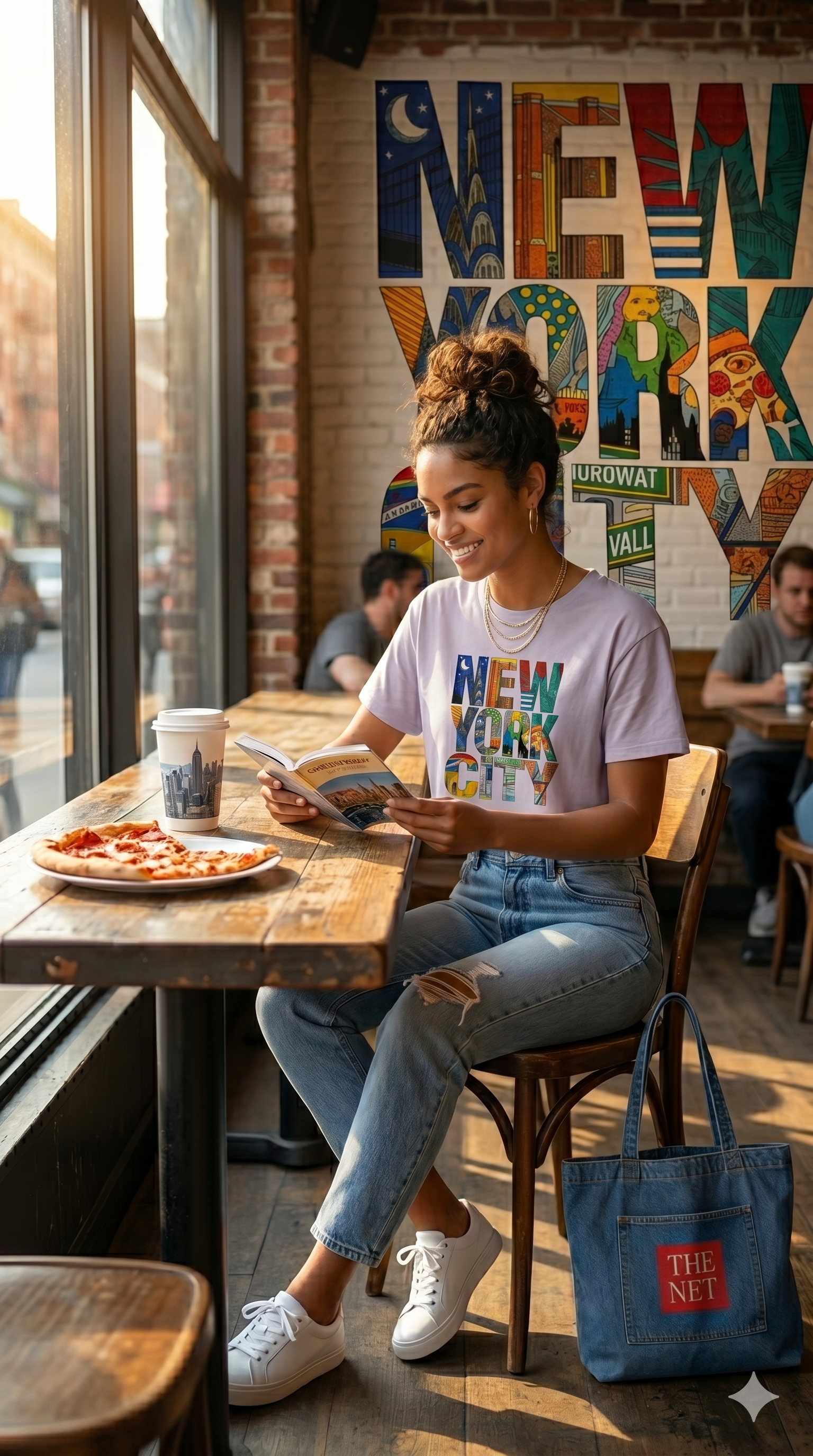 New York City Floral Graphic Crop Tee